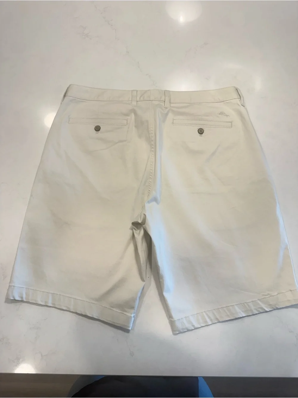 Tommy Bahama Cream Flat Front Chino Shorts